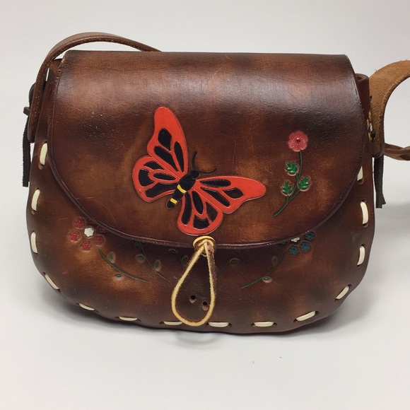 Handbags - G S WILKINS Hand Crafted Leather Butterfly Purse
